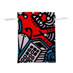 Multicolored Doodle Art Street Art Lightweight Drawstring Pouch (l) by Salman4z