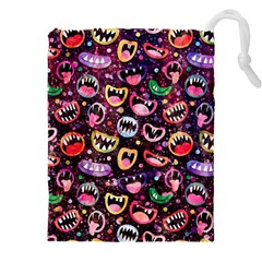 Funny Monster Mouths Drawstring Pouch (5xl) by Salman4z