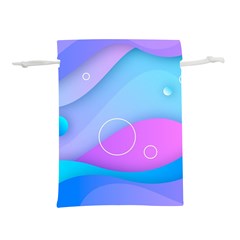 Colorful Blue Purple Wave Lightweight Drawstring Pouch (s) by Salman4z