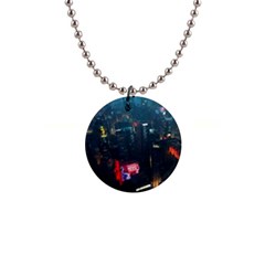 Cityscape Digital Art 1  Button Necklace by Salman4z