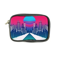 Retro Cityscape Artist Artwork Digital Art Coin Purse by Salman4z