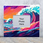 Tsunami Waves Ocean Sea Nautical Nature Water 2 White Wall Photo Frame 5  x 7  Front