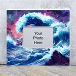 Storm Tsunami Waves Ocean Sea Nautical Nature White Wall Photo Frame 5  x 7  Front