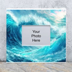 Tsunami Waves Ocean Sea Nautical Nature Water Tidal White Wall Photo Frame 5  X 7  by Jancukart