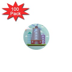 Amsterdam Landmark Landscape 1  Mini Magnets (100 Pack)  by Sudheng