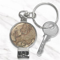 Vintage Europe Map Nail Clippers Key Chain by Sudheng