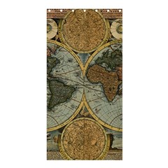 Vintage World Map Shower Curtain 36  X 72  (stall)  by Sudheng