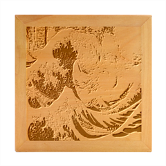 The Great Wave Of Kanagawa Painting Starry Night Van Gogh Wood Photo Frame Cube by Sudheng