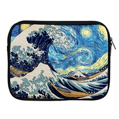Starry Night Hokusai Van Gogh The Great Wave Off Kanagawa Apple Ipad 2/3/4 Zipper Cases by Sudheng