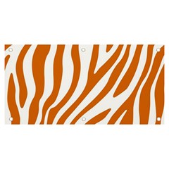 Orange Zebra Vibes Animal Print   Banner And Sign 6  X 3  by ConteMonfrey