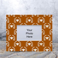 Brown Golden Bees White Tabletop Photo Frame 4 x6  by ConteMonfrey