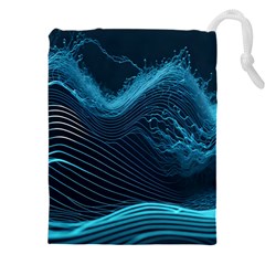 Technology Computer Background Drawstring Pouch (5xl) by Simbadda