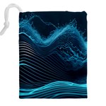 Technology Computer Background Drawstring Pouch (5XL) Back