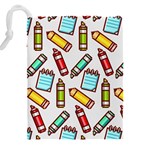 Seamless Pixel Art Pattern Drawstring Pouch (5XL) Back
