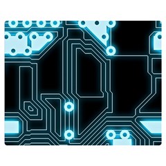 A Completely Seamless Background Design Circuitry Premium Plush Fleece Blanket (medium) by Amaryn4rt