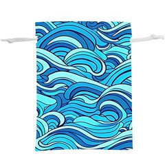 Pattern Ocean Waves Blue Nature Sea Abstract Lightweight Drawstring Pouch (xl) by Wegoenart
