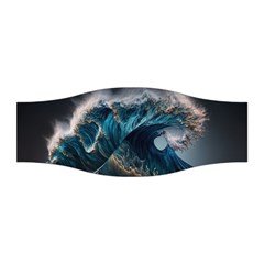 Tsunami Waves Ocean Sea Water Rough Seas Nature Stretchable Headband by Wegoenart