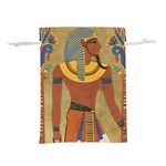 Egyptian Tutunkhamun Pharaoh Design Lightweight Drawstring Pouch (M) Front