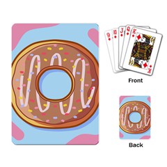 Dessert Food Donut Sweet Decor Chocolate Bread Playing Cards Single Design (rectangle) by Uceng