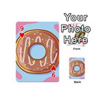 Dessert Food Donut Sweet Decor Chocolate Bread Playing Cards 54 Designs (Mini) Front - Heart9