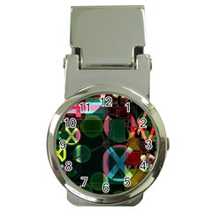 Abstract Color Texture Creative Money Clip Watches by Uceng