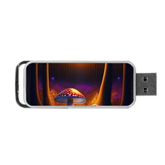 Ai Generated Mushrooms Wallpaper Portable Usb Flash (one Side) by Uceng