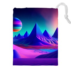 Fantasy Universe Art Wallpaper Artwork Drawstring Pouch (5xl) by Uceng