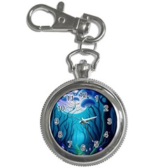 Blue Forrest Jungle,tree Trees Nature Landscape Key Chain Watches by Uceng