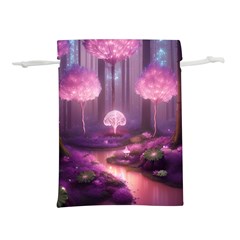 Trees Forest Landscape Nature Neon Lightweight Drawstring Pouch (s) by Uceng