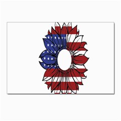 Us Flag Flower Sunshine Flag America Usa Postcards 5  X 7  (pkg Of 10) by Wegoenart