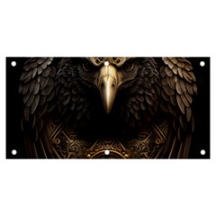 Eagle Ornate Pattern Feather Texture Banner And Sign 6  X 3  by Ravend
