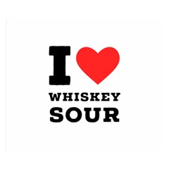 I Love Whiskey Sour Two Sides Premium Plush Fleece Blanket (small) by ilovewhateva