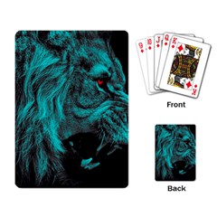 Angry Male Lion Predator Carnivore Playing Cards Single Design (rectangle) by Salman4z