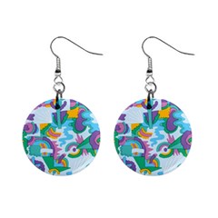 Pattern Hotdogtrap Mini Button Earrings by Salman4z