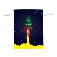 Rocket Halftone Astrology Astronaut Lightweight Drawstring Pouch (l) by Salman4z