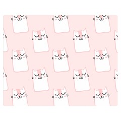 Pattern Pink Cute Sweet Fur Cats Premium Plush Fleece Blanket (medium) by Salman4z