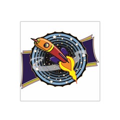 Rocket Space Clipart Illustrator Satin Bandana Scarf 22  X 22  by Salman4z