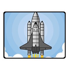 Rocket Shuttle Spaceship Science Fleece Blanket (small) by Salman4z