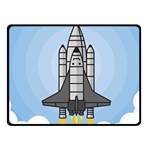 Rocket Shuttle Spaceship Science Fleece Blanket (Small) 50 x40  Blanket Front
