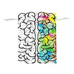 Brain Mind Psychology Idea Drawing Lightweight Drawstring Pouch (L) Back