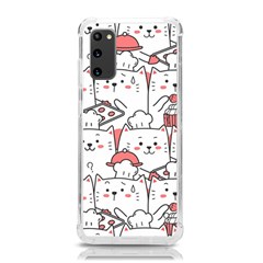 Cute Cat Chef Cooking Seamless Pattern Cartoon Samsung Galaxy S20 6 2 Inch Tpu Uv Case by Salman4z