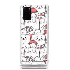Cute Cat Chef Cooking Seamless Pattern Cartoon Samsung Galaxy S20plus 6 7 Inch Tpu Uv Case by Salman4z
