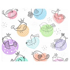 Cartoon Bird Cute Doodle Bird Premium Plush Fleece Blanket (medium) by Salman4z
