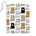Cat Kitten Seamless Pattern Drawstring Pouch (5XL) Back