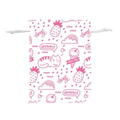 Cute-girly-seamless-pattern Lightweight Drawstring Pouch (l) by Salman4z