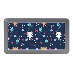 Cute-astronaut-cat-with-star-galaxy-elements-seamless-pattern Memory Card Reader (mini) by Salman4z