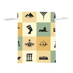 Egyptian-flat-style-icons Lightweight Drawstring Pouch (L) Front
