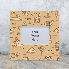 Egyptian-seamless-pattern-symbols-landmarks-signs-egypt White Box Photo Frame 4  X 6  by Salman4z