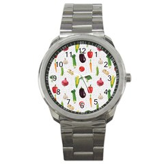 Vegetable Sport Metal Watch by SychEva