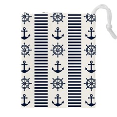 Nautical-seamless-pattern-vector-illustration Drawstring Pouch (4xl) by Salman4z